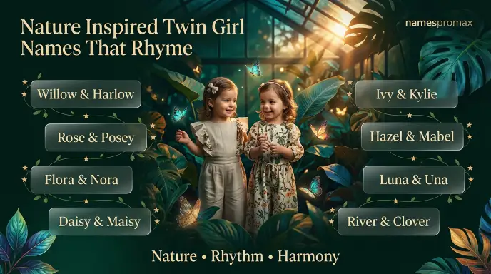 Nature Inspired Twin Girl Names That Rhyme