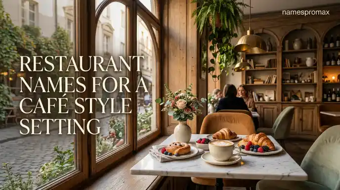 Restaurant Names for a Café Style Setting