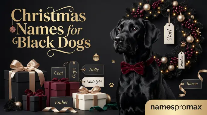 Christmas Names for Black Dogs