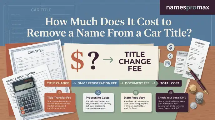 How Much Does It Cost to Remove a Name From a Car Title?